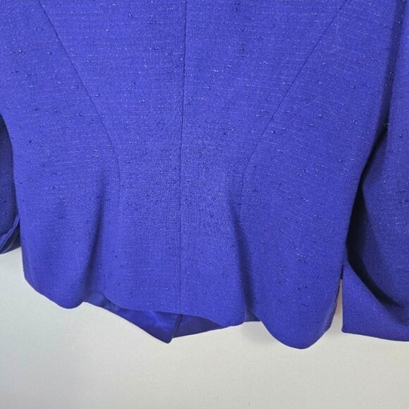 VTG ESCADA Couture Purple Hourglass Blazer Sz 8 Party Event Vintage - Picture 10 of 12